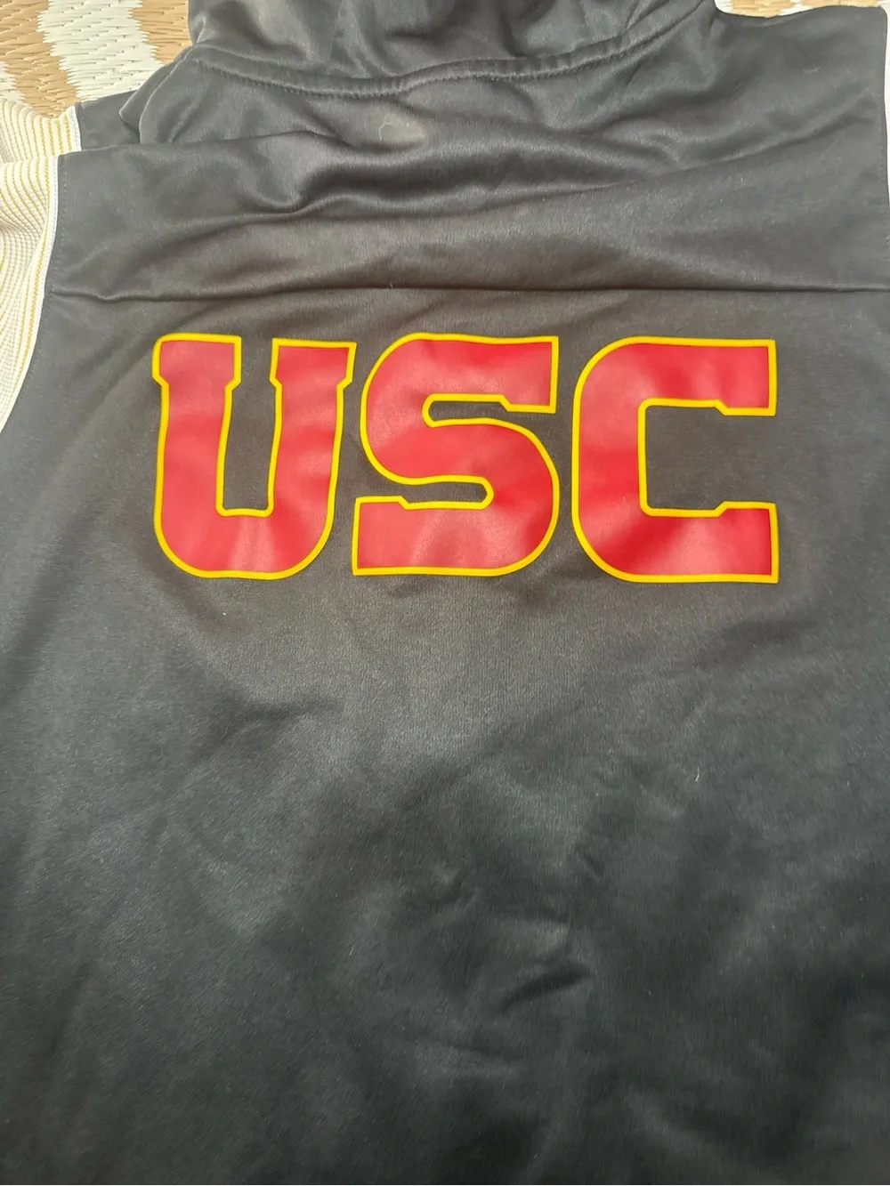 Nike Therma-FIT USC Trojans Full Zip Hooded Jacket L Black Red Gold